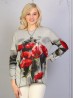 Ladies  Floral Printed Knit Fashion Top 